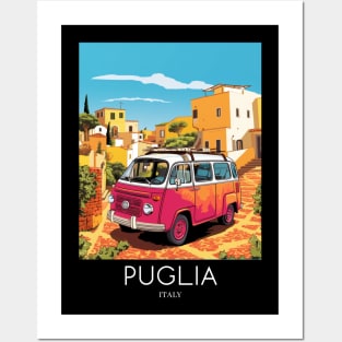 A Pop Art Travel Print of Puglia - Italy Posters and Art